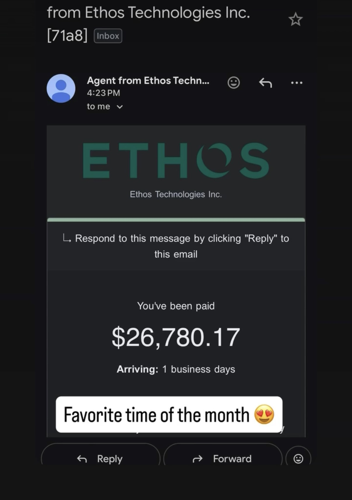 Commission Drop — Monthly deposit straight to a rep's bank account.