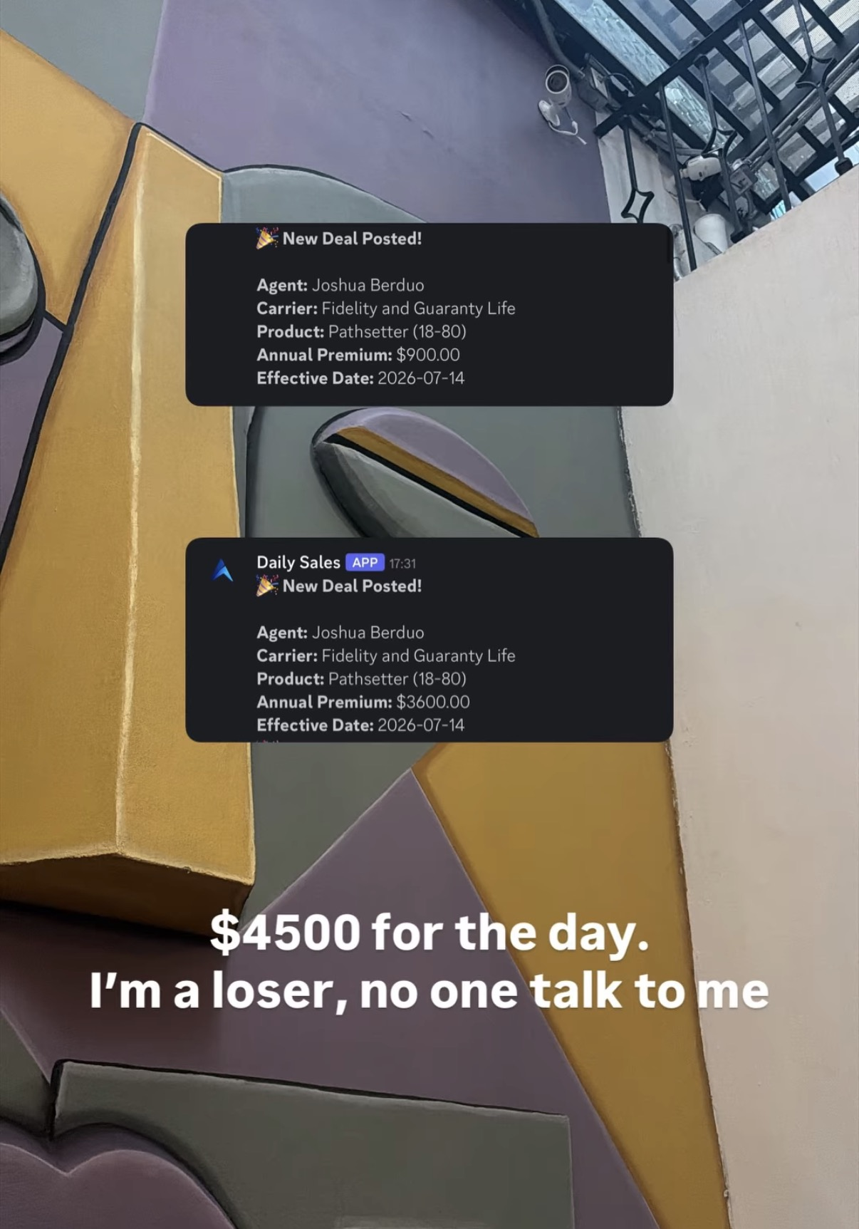 Joshua Berduo — Stacked two deals in one day.